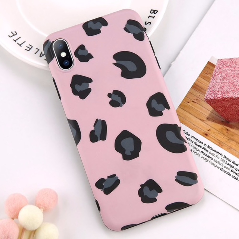 Pink and Blue Cheetah Print iPhone X Case